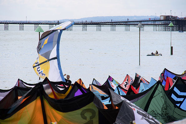 inflatable Kite Parking at Kitesurf British Championships