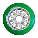 Blazer - 100mm Green Spoked Wheel
