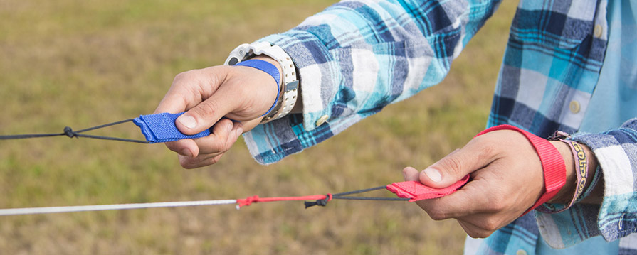 Cross Kites Air Rainbow 2 Line Powerkite control handle straps 