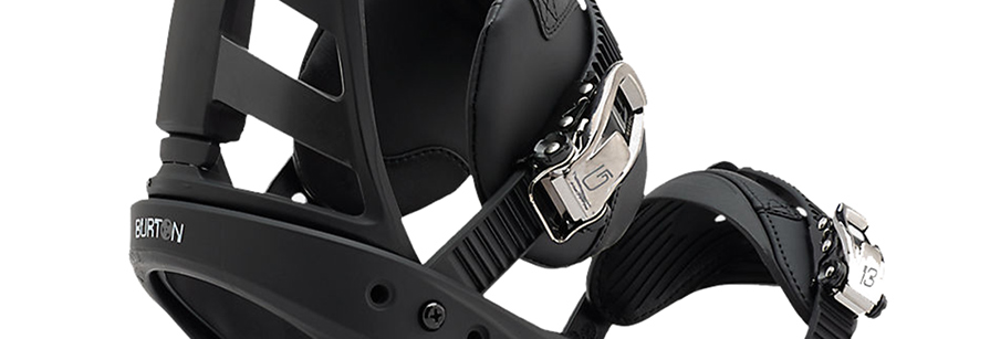 Burton Mission EST Snowboard Bindings 2017 in Black in listing close up