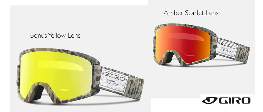 Giro Semi Brown Camo Amber Scarlet Snowboard Goggles - ATBShop.co.uk