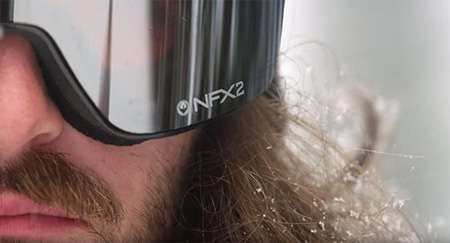 Dragon NFX2 Goggles being worn