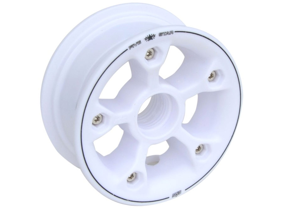 MBS FiveStar Mountainboard Hubs White