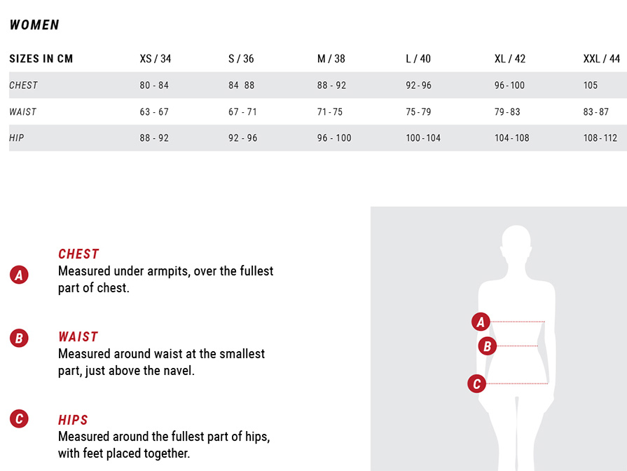 Womens Size Guide