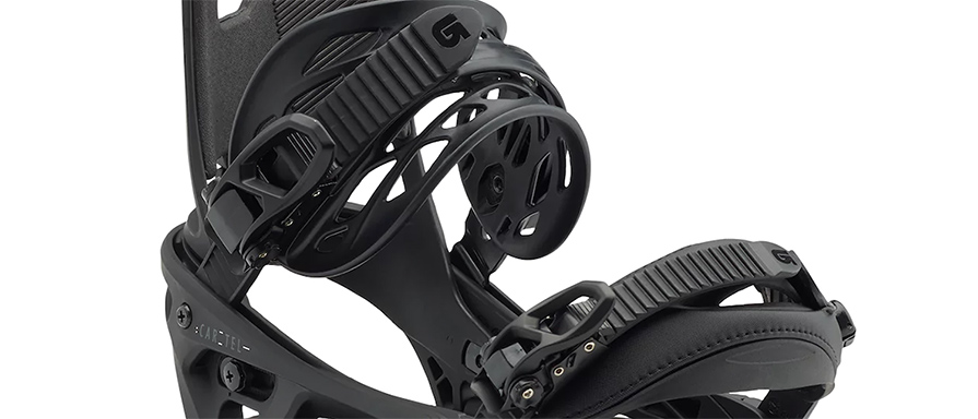 Burton Cartel EST 2018 Snowboard Bindings in matte black listing close up