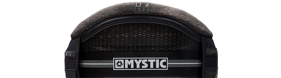 Mystic Majestic Black Hardshell Kitesurf Waist Harness back in listing close up