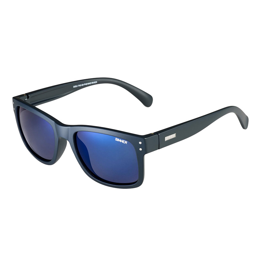 Sinner Mad River Polarised Floating Sunglasses Black Blue