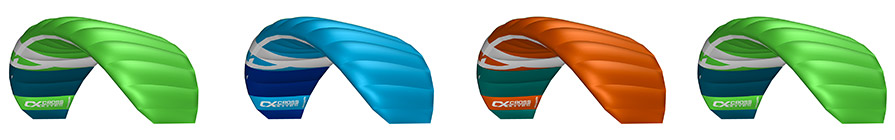 Cross Kites Quattro Four Line Power Kite co9lours green blue orange and green in listing