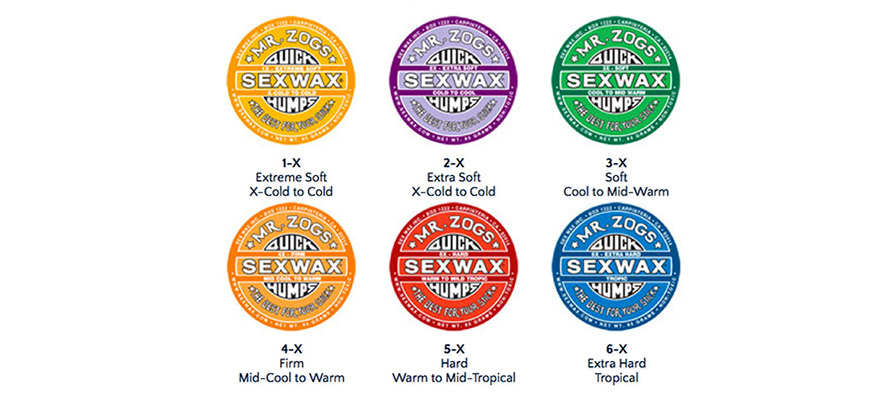 Mr. Zog's Sex Wax Quick Humps 4X Firm Mid Cool-Warm Surfboard Wax (4-Pack)
