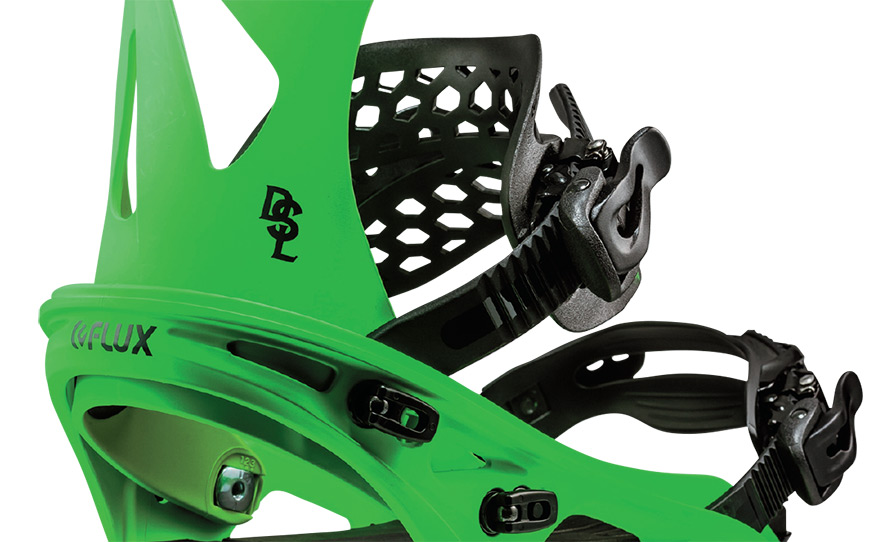 neon green snowboard bindings