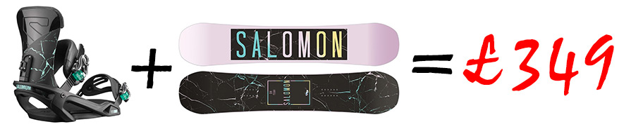 Salomon Oh Yeah Womens Snowboard Package with Salomon Vendetta Snowboard Bindings 2019