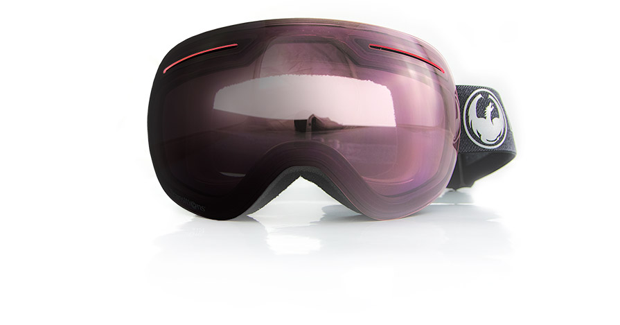 Dragon X1 Echo PH Photochromic Light Rose Snow Goggles lumalens tint