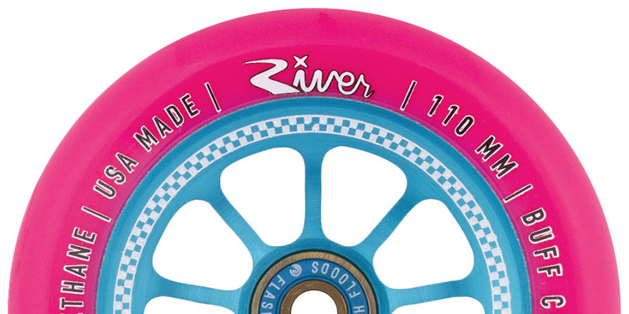 River Wheels Rapid Reece Doezema Blue Pink Wheel 110mm