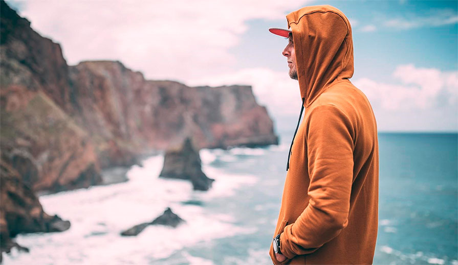 Mystic Brand Hood Sweatshirt Golden Brown