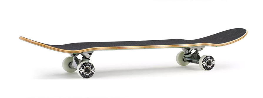 Enuff Geo Skull Complete Skateboard 8 Inch Green Side Profile