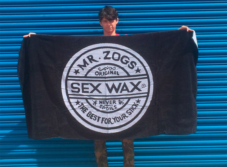Mr Zogs Sex Wax Beach Towel Black