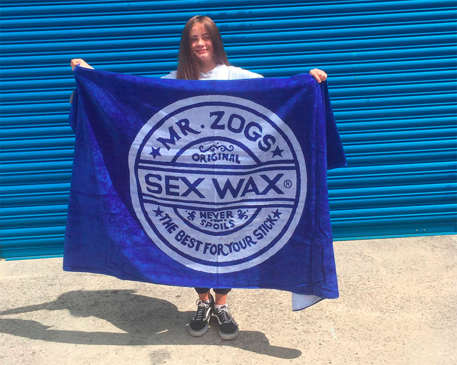 Mr Zogs Sex Wax Beach Towel Blue