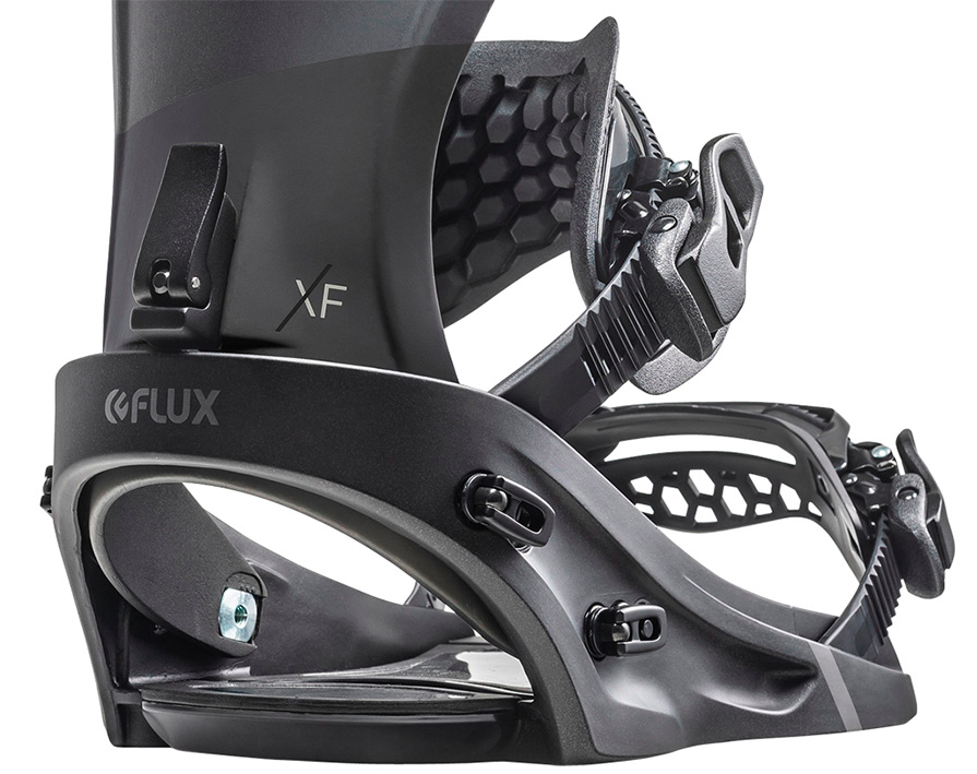 Flux XF Metallic Black Snowboard Binding Detail