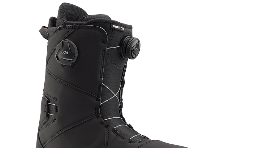 Burton Photon BOA Black Mens Snowboard Boots in listing close up of BOA technology