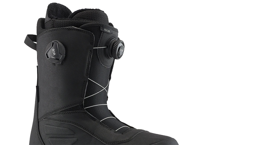 Burton Ruler BOA Black Mens Snowboard Boots in listing close up of BOA System