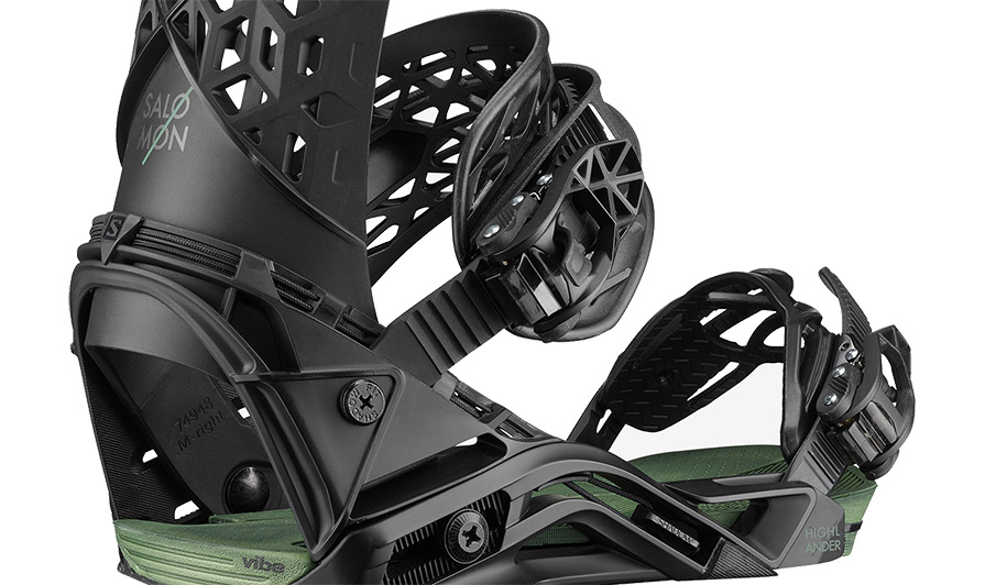 green snowboard bindings