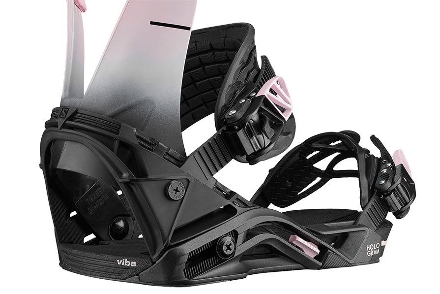 Salomon Hologram Black Pink Womens Snowboard Bindings