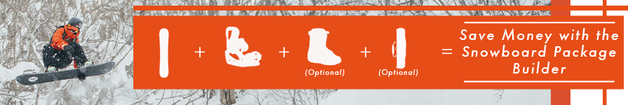 Save money on snowboards with our snowboard package builder