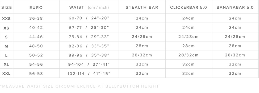 Mystic Aviator Seat Black Kite Harness Size Chart