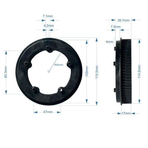 MBS Wheel Pulley 72T Sizes