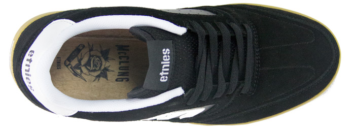 Etnies Veer Skate Shoes Black Gum White Trevor McClung Top Profile