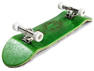 Bollie Fingerboard Complete Mini Logo Green Stain Side Profile