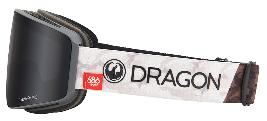 Dragon PXV 686 Camo Luma Lens Dark Smoke Lens Snow Goggles