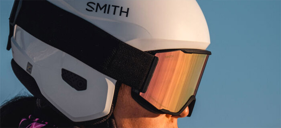 Smith Squad Mag Black Chromapop Gold Mirror Snow Goggles