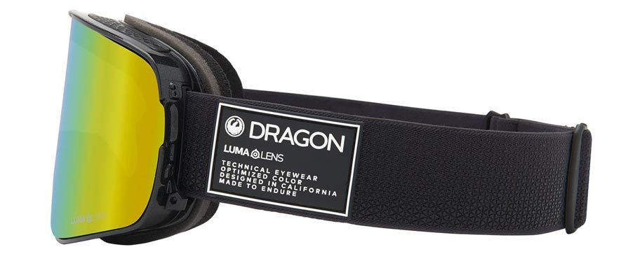 Dragon NFX2 Anthracite Luma Lens Gold Ion Snow Goggles Side View