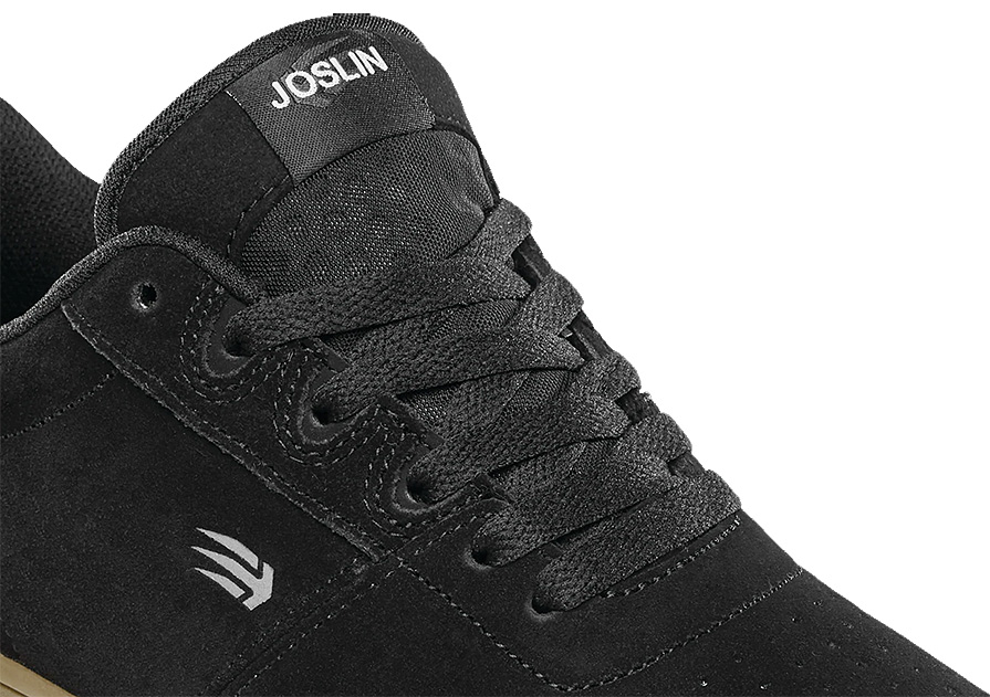 Etnies Josl1n Signature Skate Shoe Black and Gum Tongue Detail