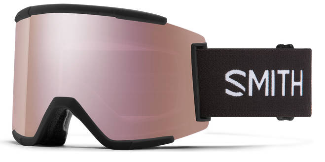 Smith Squad XL Black ChromaPop Sun Gold Lens + Spare