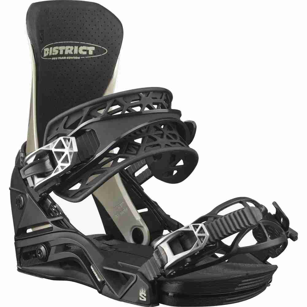 Salomon District Pro Team Mens Snowboard Bindings Front Profile