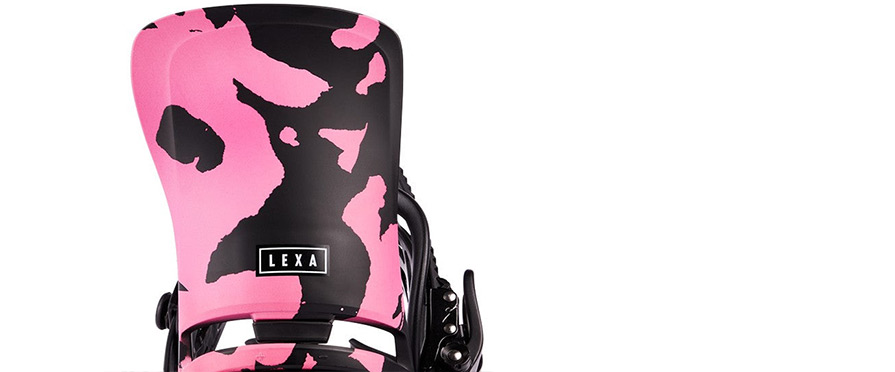 Burton Lexa Re:Flex Lilac Pink Black Snowboard Bindings hiback
