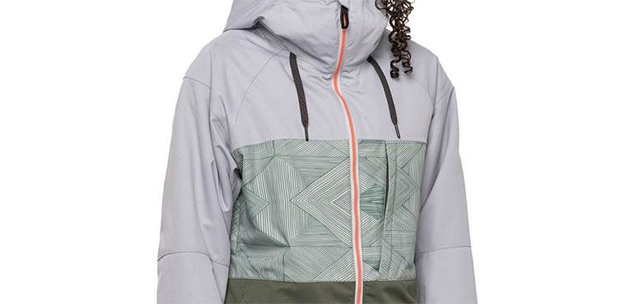 686 Womens Athena Insulated Jacket Goblin Green Colourblock