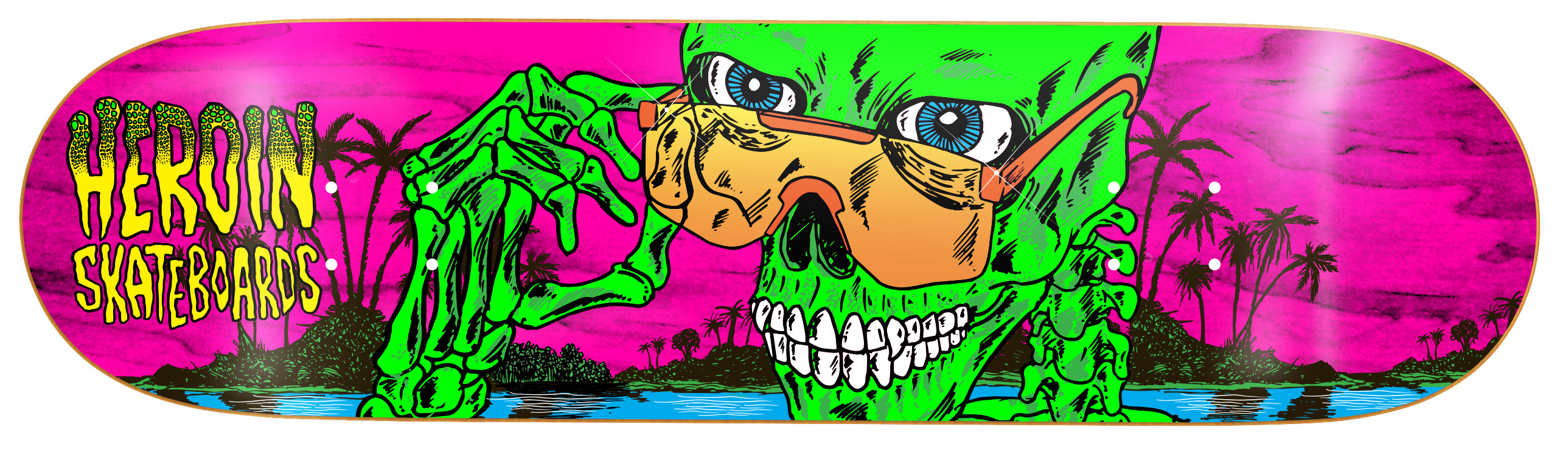 Heroin Skateboards Dalton Dern Skeleton 8.5 Skate Deck