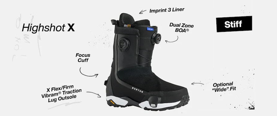 Burton Highshot X Step On Black Mens Snowboard Boots