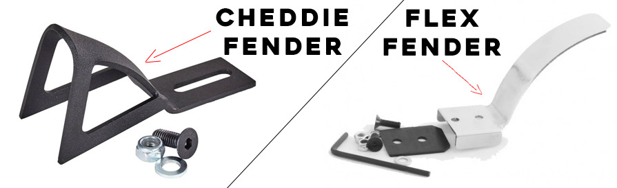 Cheddie fender and flex fender scooter brake comparison