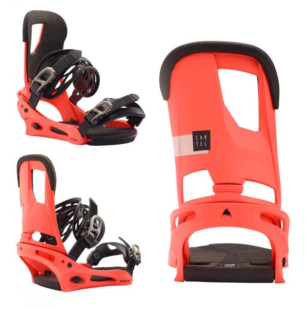 burton cartel 2019 2020 snowboard bindings in red