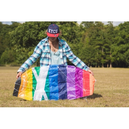 Cross Kites Air Rainbow 2 Line Powerkite in use at Lydiard Park