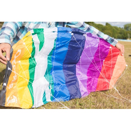 Cross Kites Air Rainbow 2 Line Powerkite in use at Lydiard Park