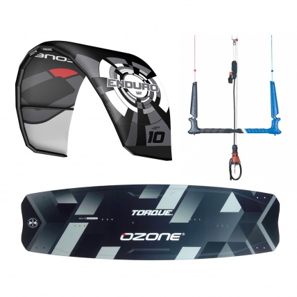 Ozone Enduro V2 Freestyle Kitesurfing Package 12m contact bar and ozone torque kiteboard