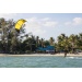 Ozone Catalyst V1 Kitesurfing Kite in Yellow in use