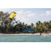 Ozone Catalyst V1 Kitesurfing Kite in Yellow in use