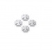dakien cross studs white and silver