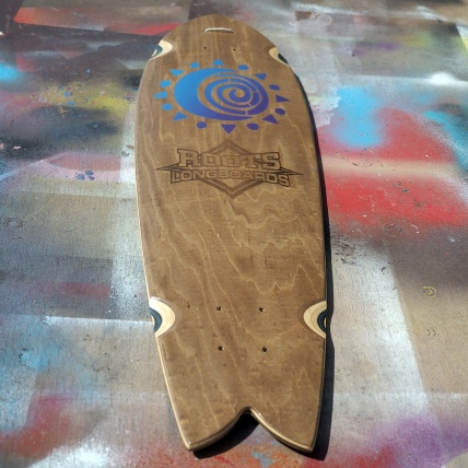 Roots Industries Fish Longboard Deck Custom Swirl